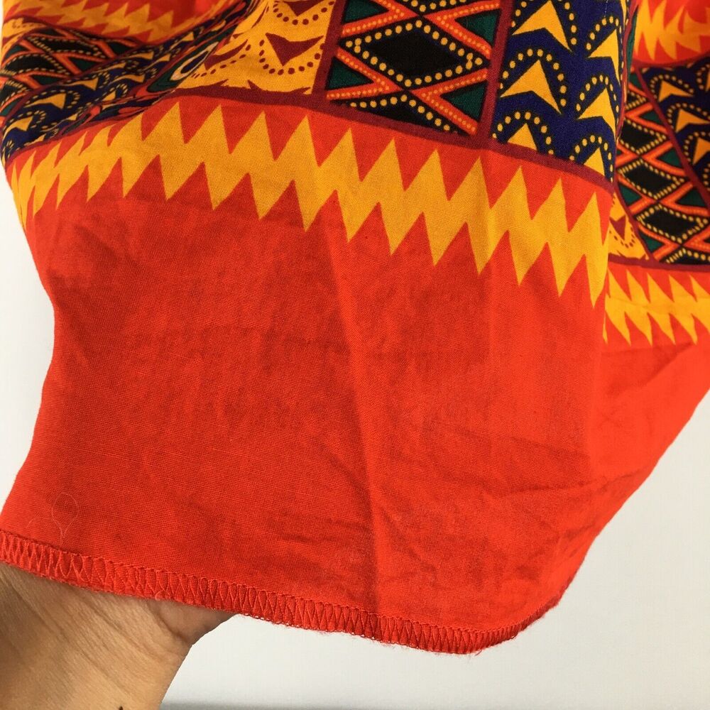 SPIRIT HALLOWEEN Dashiki Tribal Caftan SHIRT HIPPIE ETHNIC ORANGE Men Sz L/XL - Picture 13 of 16